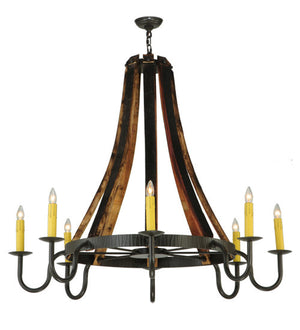 2nd Avenue - 1-0456151255-47.48W - Eight Light Chandelier - Barrel Stave - Timeless Bronze