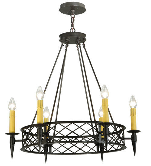 2nd Avenue - 1-0502184137-47 - Six Light Chandelier - Topridge - Timeless Bronze