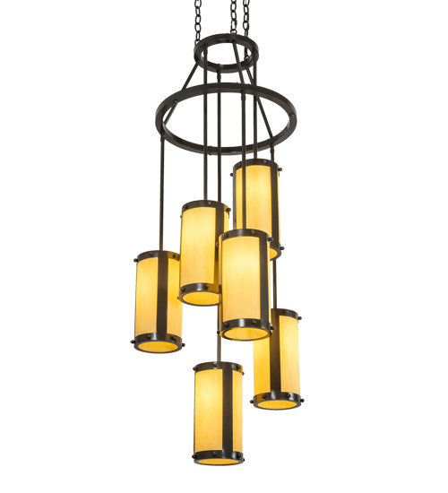 2nd Avenue - 10904-1504 - Six Light Chandelier - Cartier - Timeless Bronze