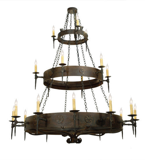 2nd Avenue - 13602-1 - 21 Light Chandelier - Warwick - Hand Waxed Metal