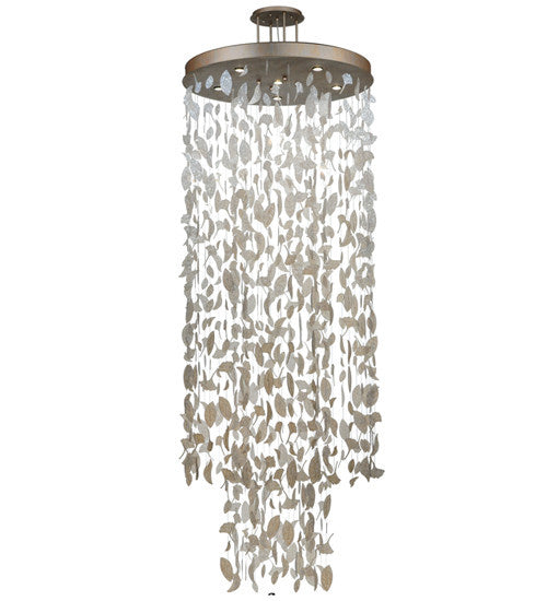 2nd Avenue - 200003-8.42W - Six Light Pendant - Ginkgo Leaf - Champagne Metallic