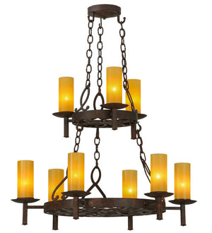 2nd Avenue - 200010-11.GL - Nine Light Chandelier - Newcastle - Rusty Nail Textured