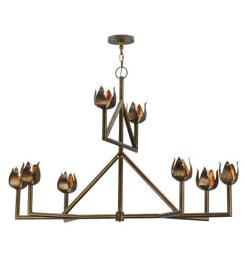 2nd Avenue - 200109-26 - Eight Light Chandelier - Tulip - Antique Copper