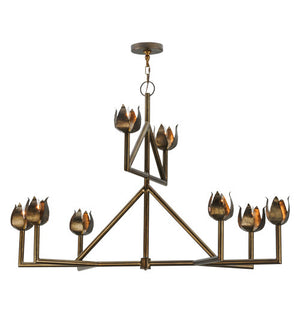 2nd Avenue - 200109-26 - Eight Light Chandelier - Tulip - Antique Copper