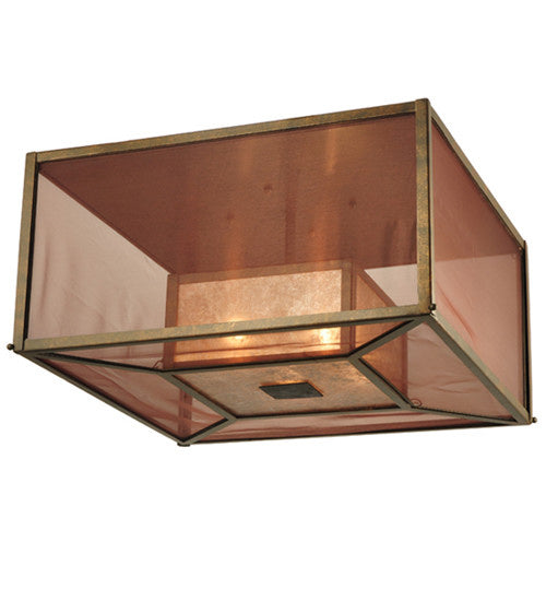 2nd Avenue - 200116-4 - Four Light Flush Mount - Quadrato - Gilded Tobacco