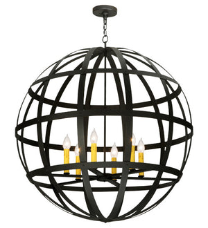 2nd Avenue - 200606-1 - Six Light Pendant - Atlas - Wrought Iron