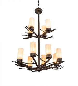 2nd Avenue - 201919-32-ULWET - 12 Light Chandelier - Winter Solstice - Classic Rust