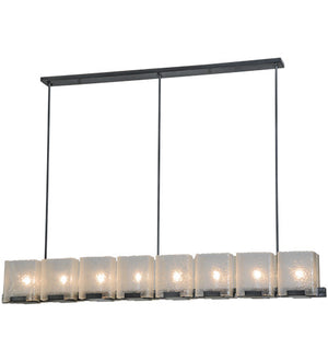 2nd Avenue - 202247-2 - Eight Light Chandelier - Ice Cube - Black Chrome Over Nickel