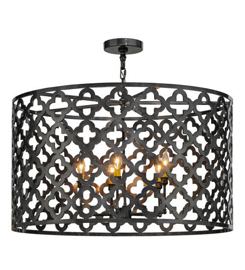 2nd Avenue - 202247-7 - Five Light Pendant - Clover - Black Chrome