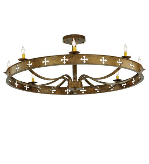 2nd Avenue - 202258-13.S - Eight Light Semi-Flushmount - Byzantine - Brushed Gold