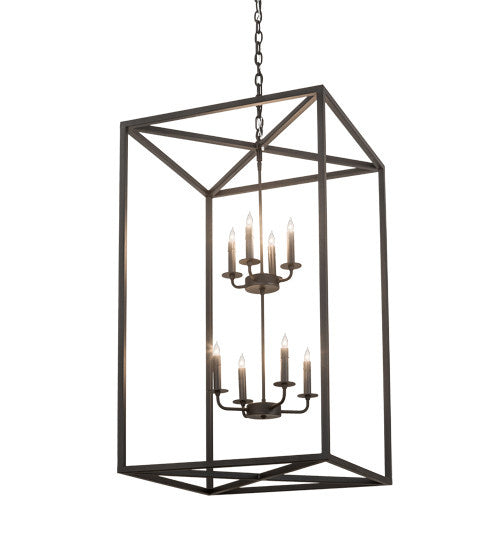 2nd Avenue - 202413-36 - Eight Light Pendant - Kitzi Box - Textured Black