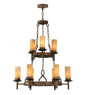 2nd Avenue - 210185-1.NH - Nine Light Chandelier - Newcastle - Gilded Tobacco