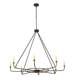 2nd Avenue - 210788-1 - Eight Light Chandelier - Brach Ring - Wrought Iron