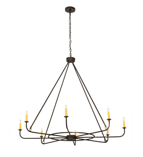 2nd Avenue - 210788-1 - Eight Light Chandelier - Brach Ring - Wrought Iron