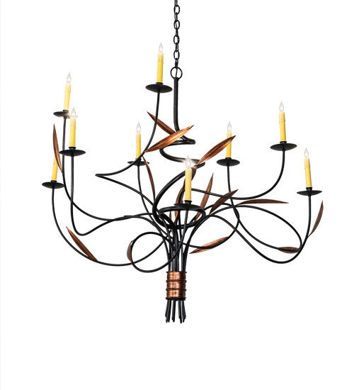 2nd Avenue - 211622-1500D - Nine Light Chandelier - Layla - Blackwash & Cimarron Bronze