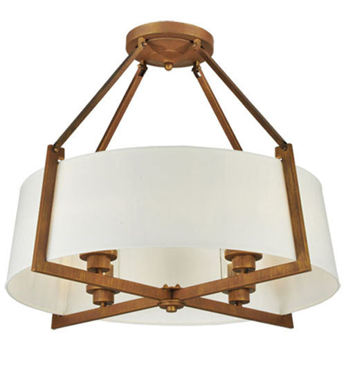 2nd Avenue - 212632-7 - Four Light Semi Flush Mount - Cilindro - Cortez Gold