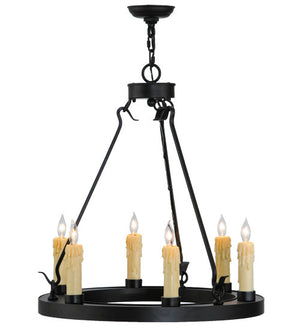 2nd Avenue - 213432-4 - Six Light Chandelier - Deina - Blackwash