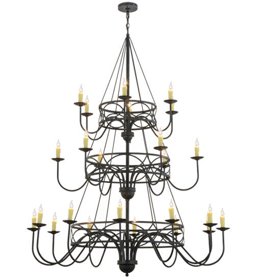 2nd Avenue - 213432-7 - 24 Light Chandelier - Polonella - Antique Iron Gate