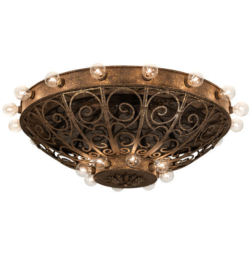 2nd Avenue - 216053-32A - 24 Light Flushmount - Osteria - Pompeii Gold