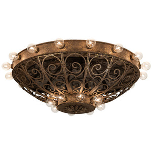 2nd Avenue - 216053-32A - 24 Light Flushmount - Osteria - Pompeii Gold