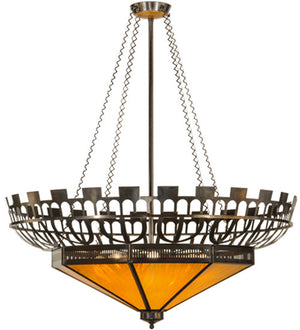 2nd Avenue - 217888-1B - 12 Light Pendant - Davis Street - Craftsman Brown