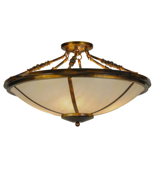 2nd Avenue - 221475-3 - Four Light Semi Flush Mount - Commerce - Light Burnished Transparent Gold