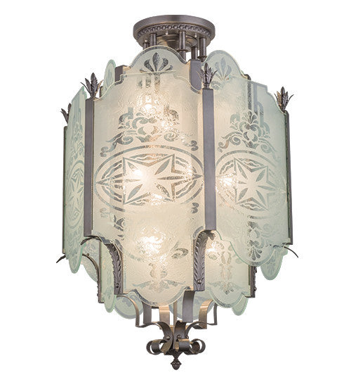 2nd Avenue - 25172-6 - 12 Light Pendant - Chartres - Antique Nickel