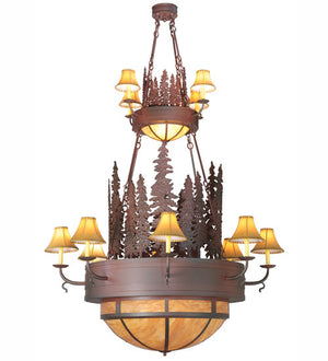 2nd Avenue - 29781-7 - 15 Light Chandelier - Walden Pine - Rust Over Wrought Iron