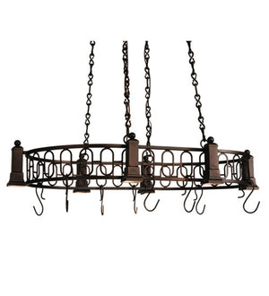 2nd Avenue - 34944-17 - Six Light Pot Rack - Revival - Mahogany Bronze