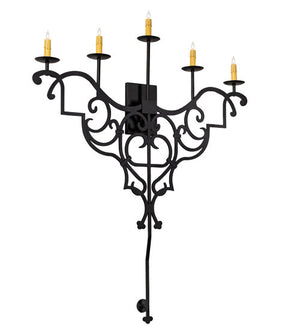 2nd Avenue - 35020-1502 - LED Wall Sconce - Fleur de Lys - Old Wrought Iron