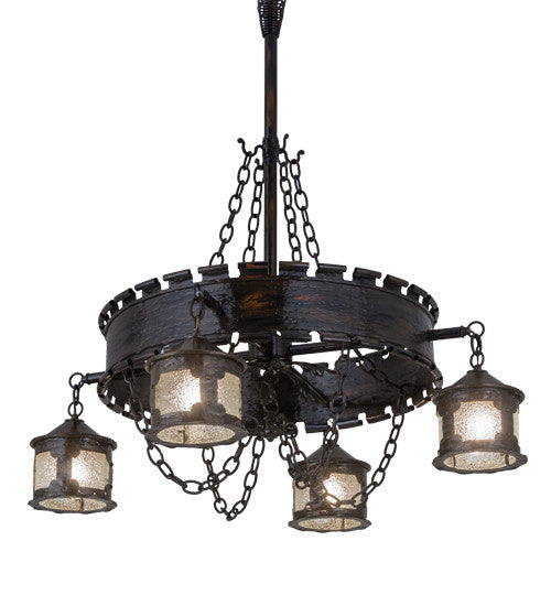 2nd Avenue - 36303-5 - Four Light Chandelier - Antique Gothic - Gothic Gold