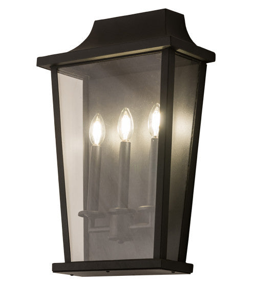 2nd Avenue - 39547-817 - Three Light Wall Sconce - Bastille - Solar Black