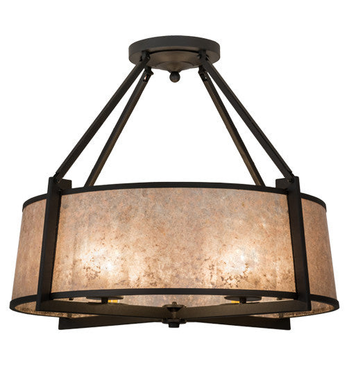 2nd Avenue - 46088-5 - Four Light Semi Flush Mount - Cilindro - Wrought Iron