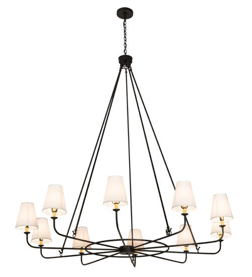 2nd Avenue - 48259-1108 - Ten Light Chandelier - Brach Ring - Textured Black