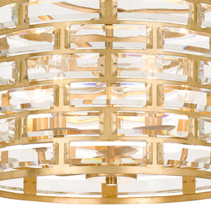 Crystorama - MER-4865-GA_CEILING - Five Light Semi Flush Mount - Meridian - Antique Gold