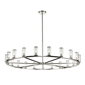 Alora - CH309021PNCG - 21 Light Chandelier - Revolve - Clear Glass/Polished Nickel