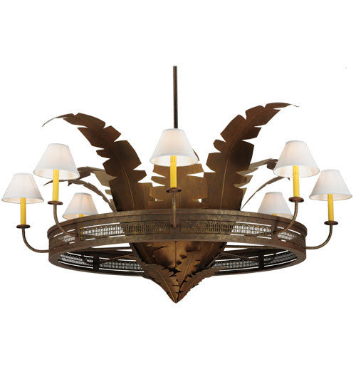 2nd Avenue - 48259-347.2C - Six Light Chandelier - Banana Bamboo - Antique Rust Cortez Gold