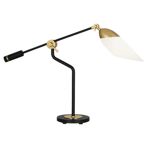 Robert Abbey - 1210 - One Light Table Lamp - Ferdinand - Matte Black Painted w/ Modern Brass