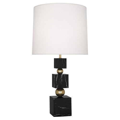 Robert Abbey - 238 - One Light Table Lamp - Jonathan Adler Totem - Modern Brass w/ Black Marble