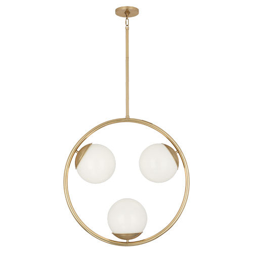 Robert Abbey - 3542 - Three Light Pendant - Jonathan Adler Jupiter - Modern Brass