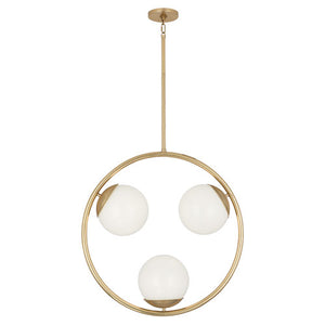 Robert Abbey - 3542 - Three Light Pendant - Jonathan Adler Jupiter - Modern Brass