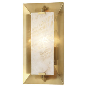 Robert Abbey - 373 - One Light Wall Sconce - Gemma - Modern Brass w/ Alabaster