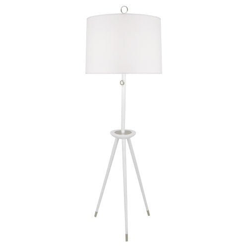 Robert Abbey - AW671 - One Light Floor Lamp - Jonathan Adler Ventana - White Wood w/ Polished Nickel