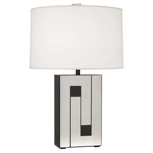 Robert Abbey - BK579 - One Light Table Lamp - Blox - Black Enamel w/ Polished Nickel