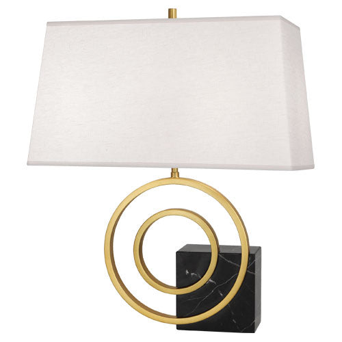 Robert Abbey - L911 - Two Light Table Lamp - Jonathan Adler Saturn - Antique Brass w/ Black Marble