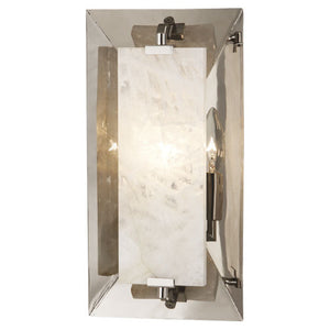 Robert Abbey - S373 - One Light Wall Sconce - Gemma - Polished Nickel w/ Alabaster