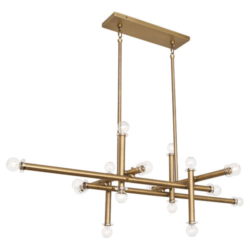 Robert Abbey - WB803 - 16 Light Chandelier - Jonathan Adler Milano - Warm Brass w/Lucite