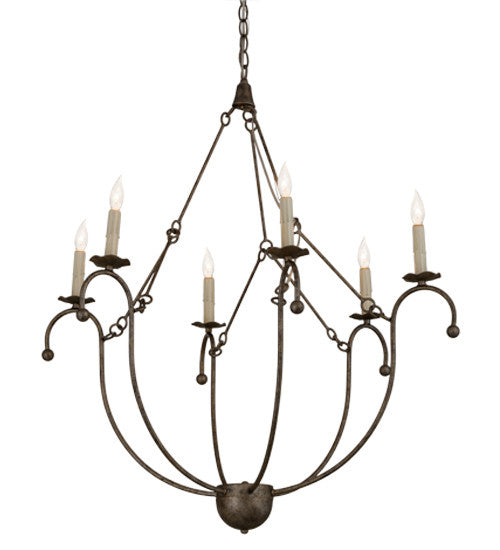 2nd Avenue - 48259-838R - Six Light Chandelier - Vienna - Corinth