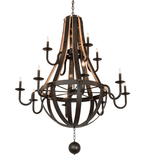 2nd Avenue - 50933-1500 - 12 Light Chandelier - Barrel Stave - Oil Rubbed Bronze