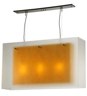 2nd Avenue - 5633-18.MED - Three Light Pendant - Quadrato - Timeless Bronze